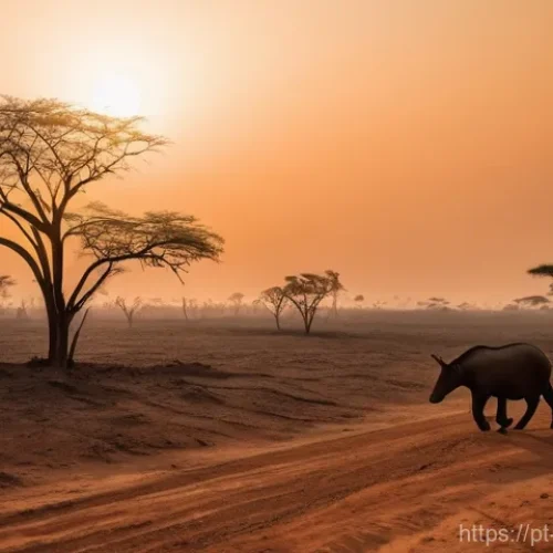 Home 31 자연보호구역의 기후 변화 영향 분석 - **Prompt:** A wide, cinematic shot capturing the devastating impact of climate change on a Brazilian...